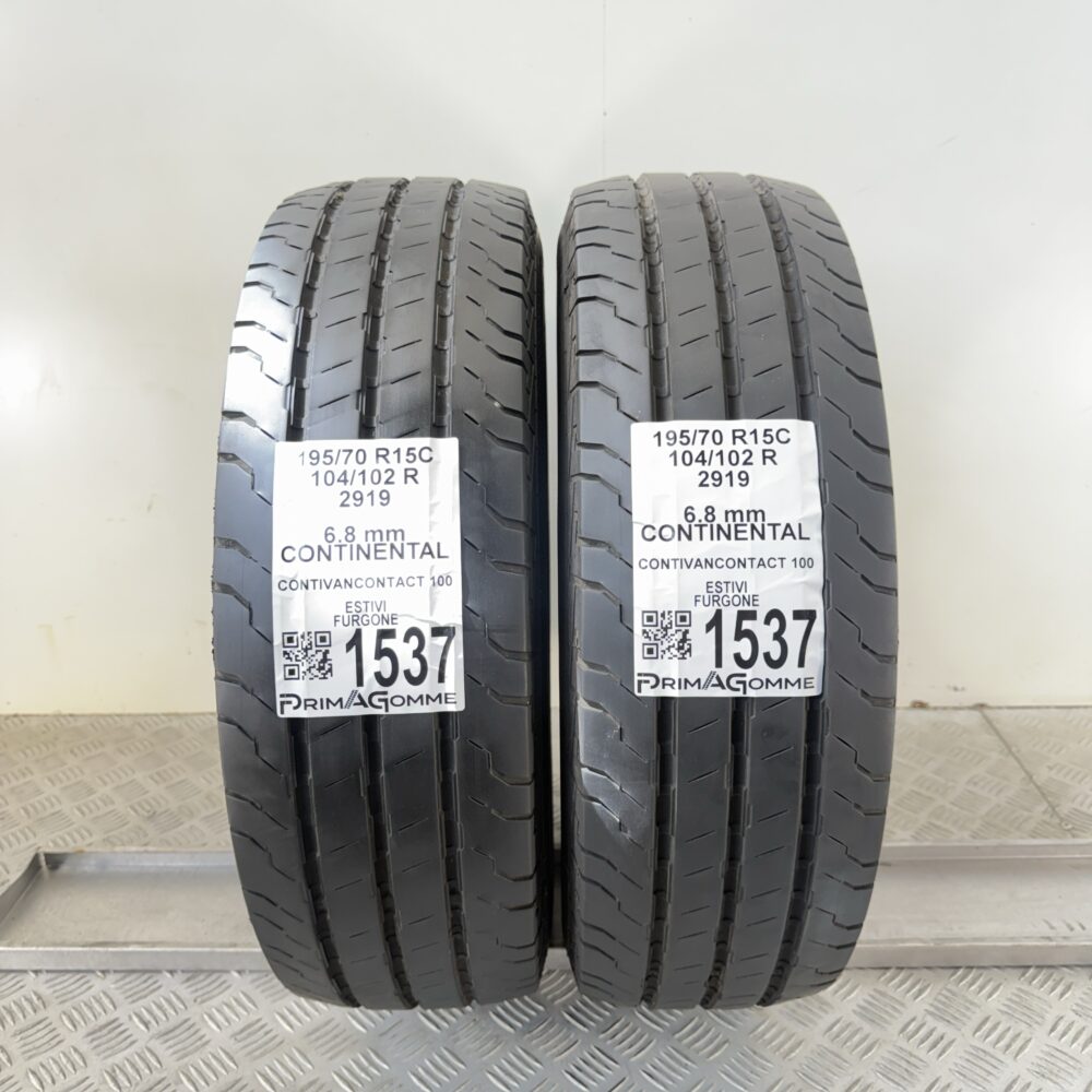 Gomme Usate 195 70 R15C 104/102R Continental ContiVanContact 100 95% Estive