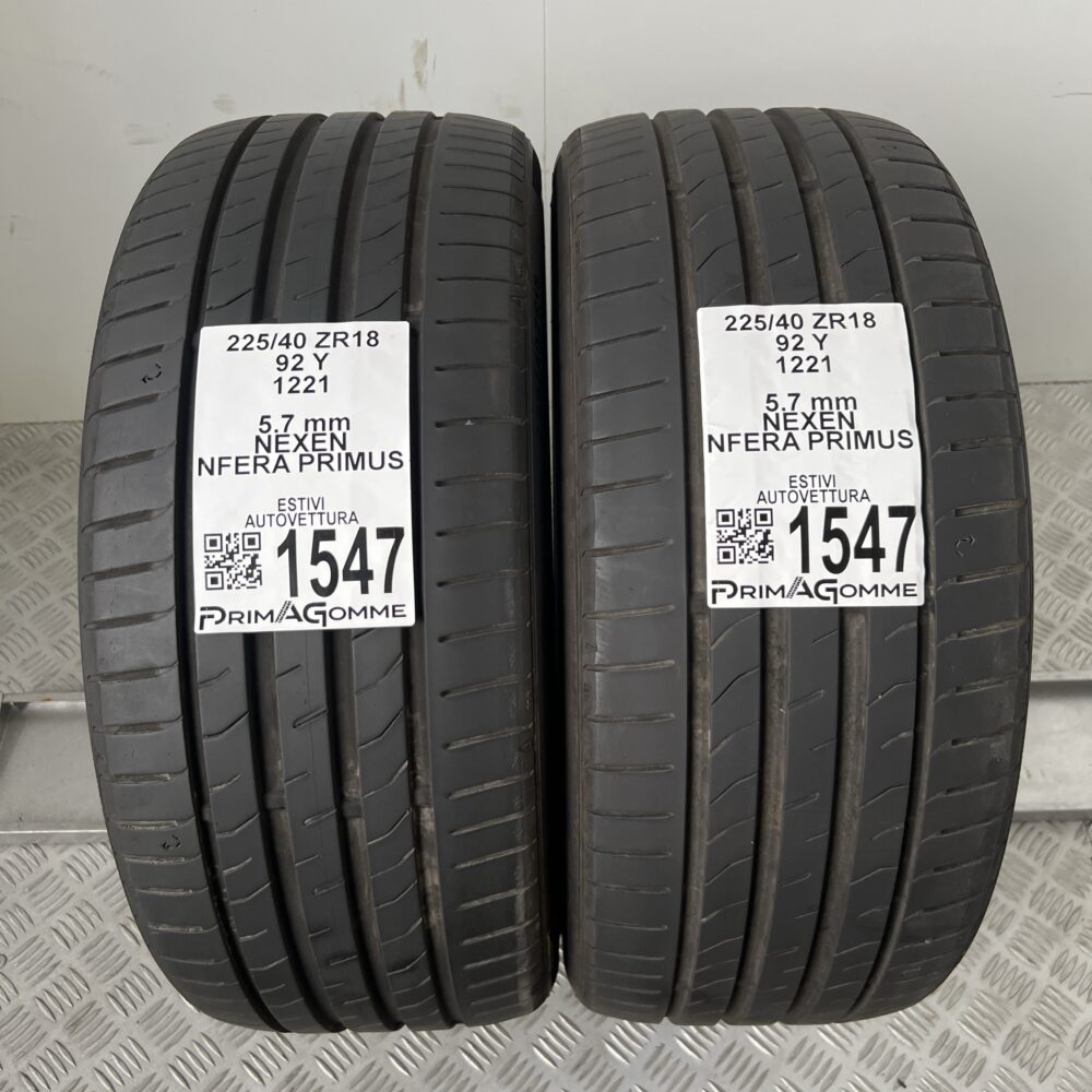 Gomme Usate 225 40 ZR18 92Y Nexen Nfera Primus 78% Estive
