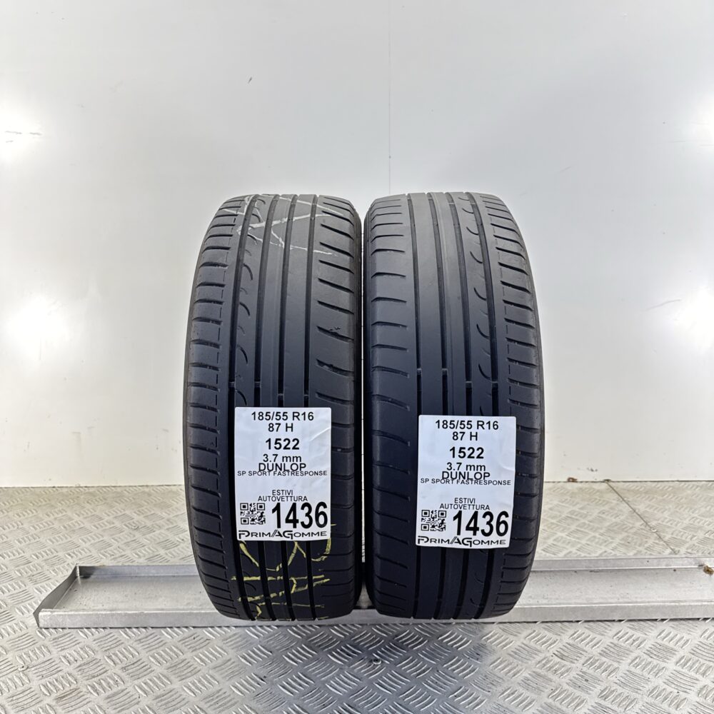 Pneumatici Usati 185 55 R16 87H Dunlop SP Sport Fastresponse Estive