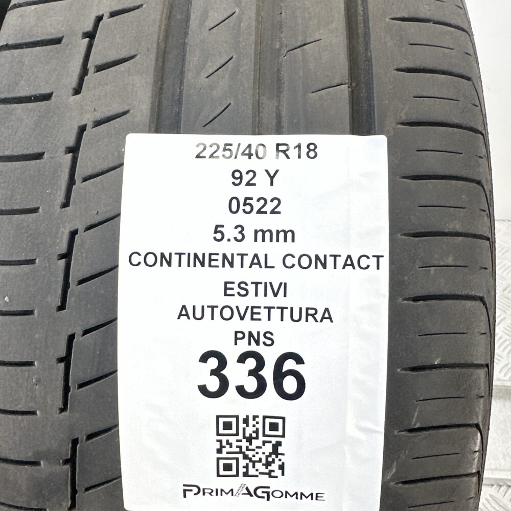 Pneumatici Usati 225 40 R18 92Y Continental Contact 76% Estive - immagine 3