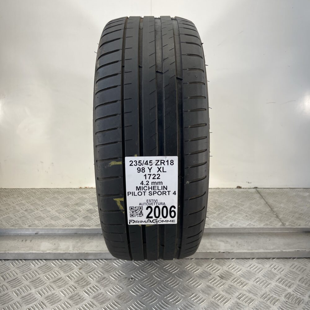 Pneumatico Usato 235 45 ZR18 XL 98Y Michelin Pilot Sport 4 Estivo