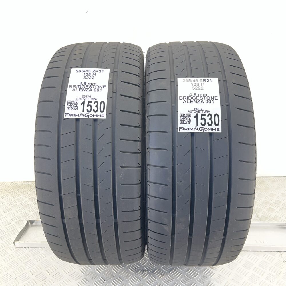 Gomme Usate 265 45 R21 108H Bridgestone Alenza 001 68% Estive