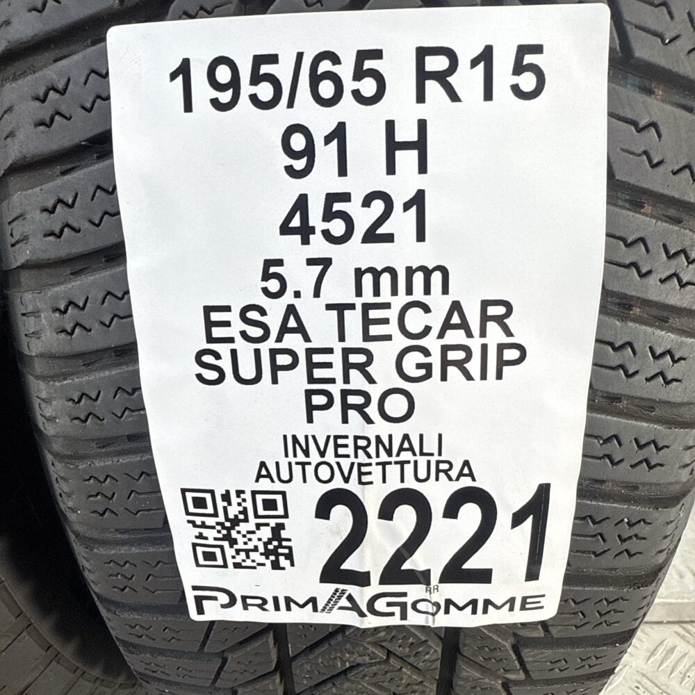 Gomme Usate 195 65 R15 91H Esa Tecar Super Grip Pro 81% Invernali - immagine 3