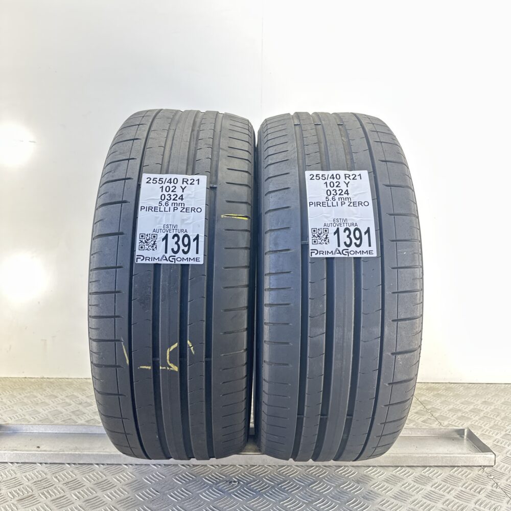 Gomme Usate 255 40 R21 102Y Pirelli P Zero 80% Estive