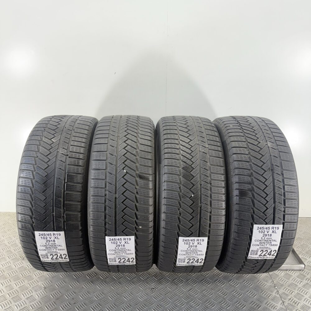 Gomme Usate 245 45 R19 XL 102V Continental Winter Contact TS850 74% Invernali