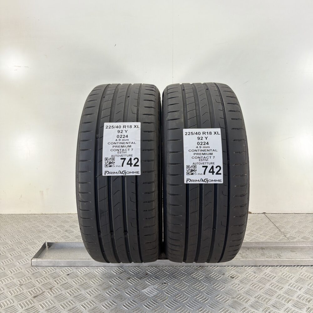 Pneumatici Usati 225 40 R18 XL 92Y Continental Premium Contact 7 70% Estive
