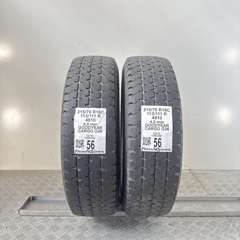 Pneumatici Usati 215 75 R16C 113/111R Goodyear Cargo G26 Estive