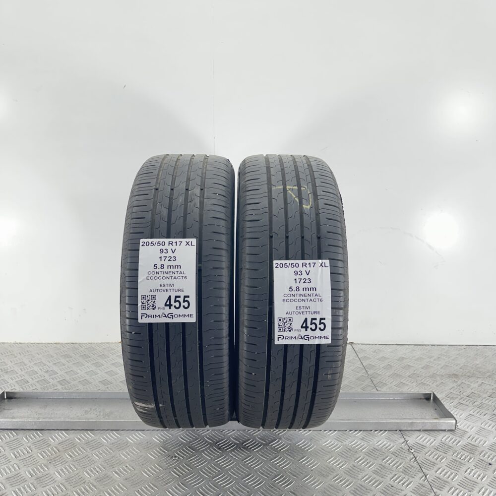 Pneumatici Usati 205 50 R17 XL 93V Continental Ecocontact6 83% Estive