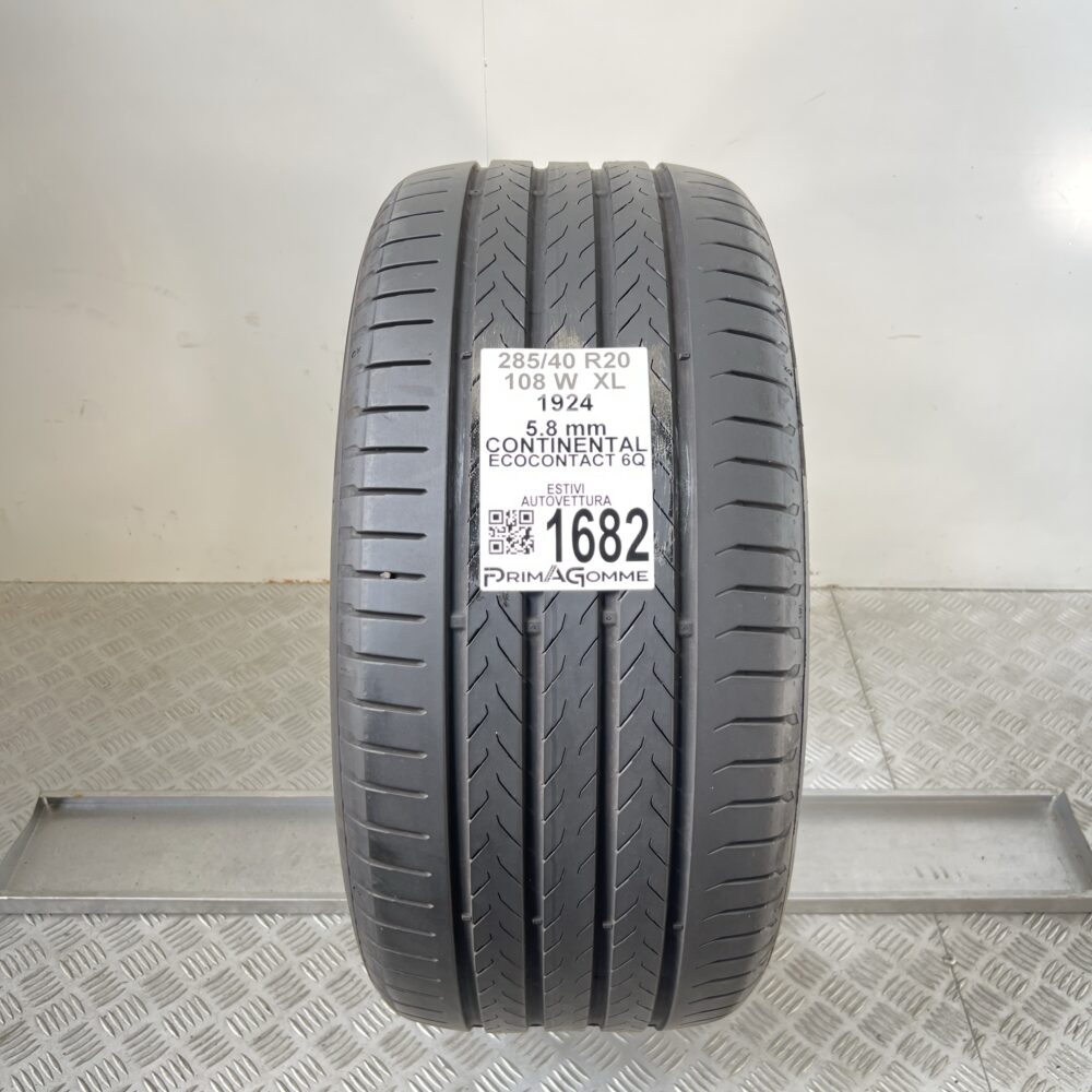 Gomma Usata 285 40 R20 108W XL Continental Ecocontact 6 83% Estiva