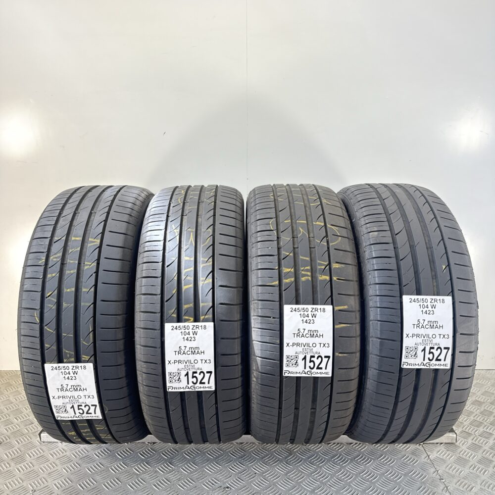 Gomme Usate 245 50 ZR18 104W Tracmah X-Privilo TX3 81% Estive