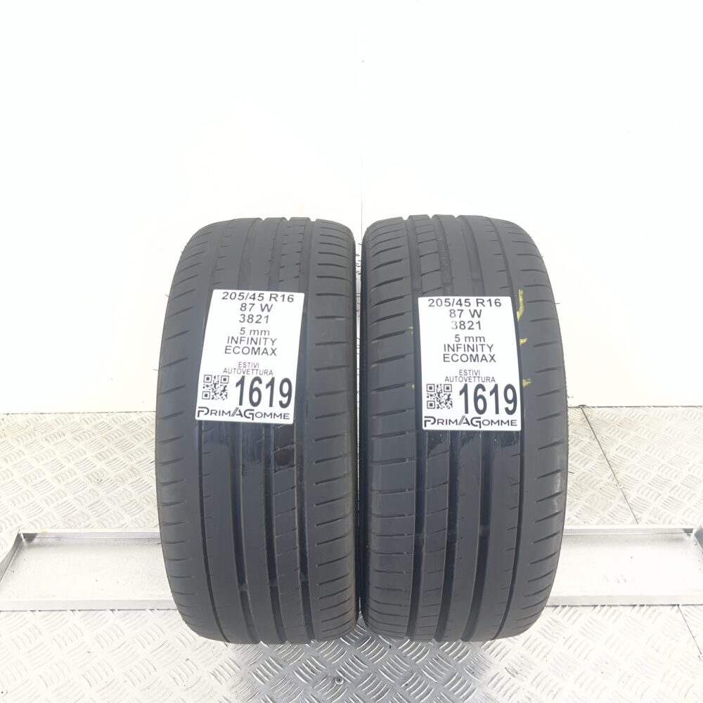 Pneumatici Usati 205 45 R16 87W Infinity Ecomax 71% Estive