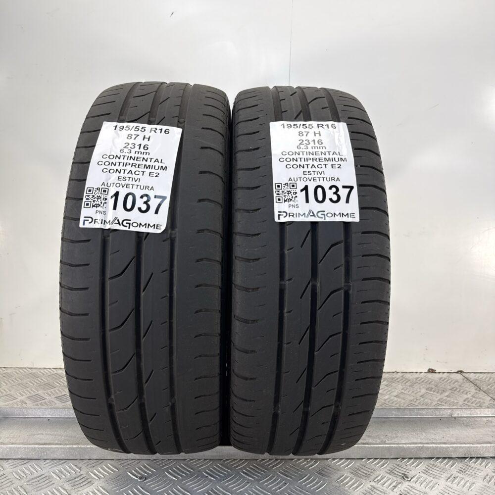 Gomme Usate 195 55 R16 87H Continental Contipremium Contact E2 90% Estive