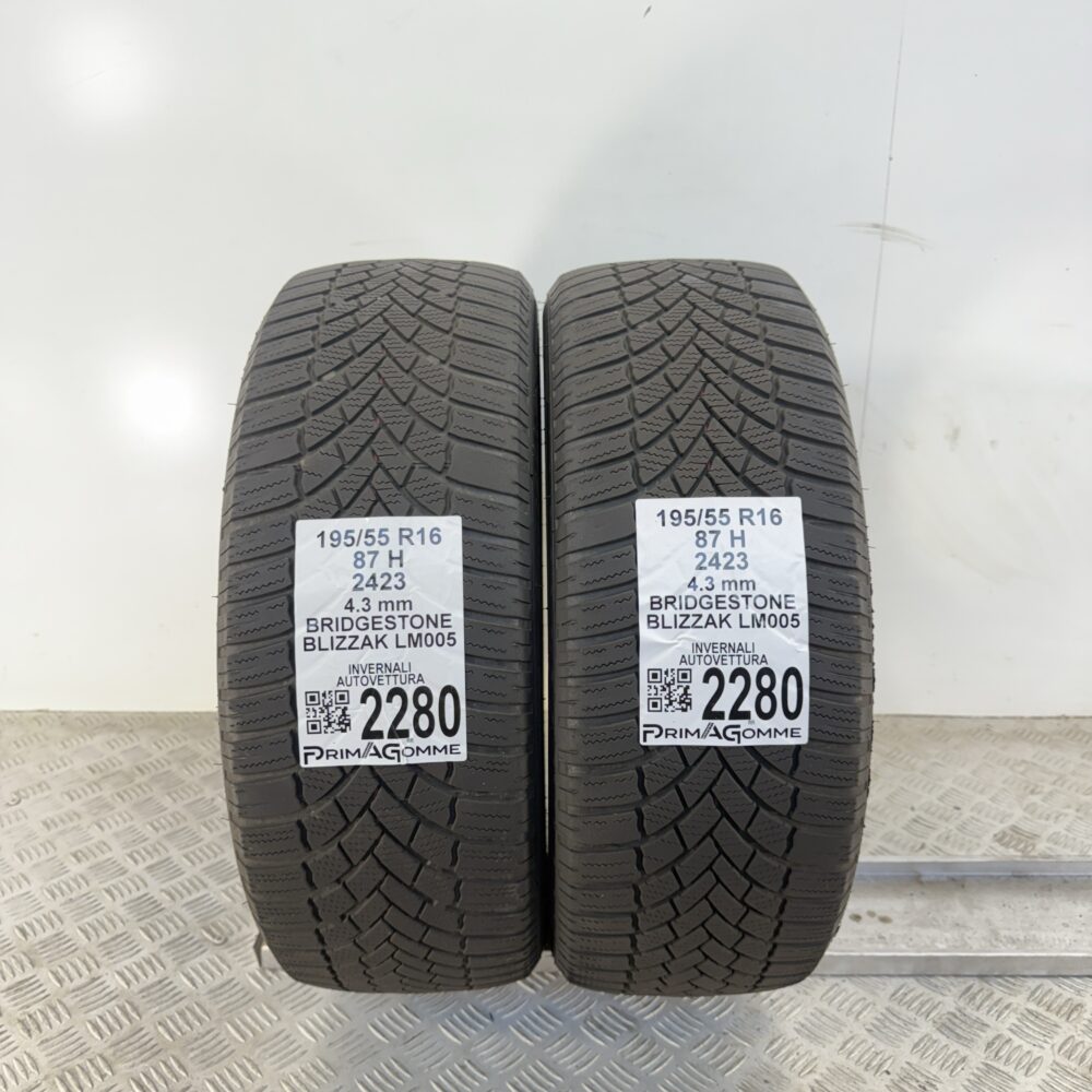 Gomme Usate 195 55 R16 87H Bridgestone Blizzak LM005 Invernali - immagine 4