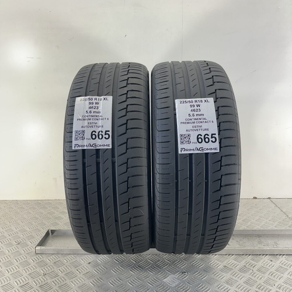 Pneumatici Usati 225 50 R18 XL 99W Continental Premium Contact 6 85% Estive