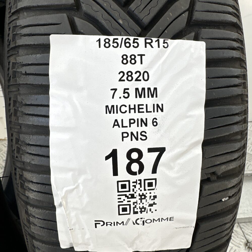 Pneumatici Usati 185 65 R15 88T Michelin Alpin 6 99% Invernali - immagine 3