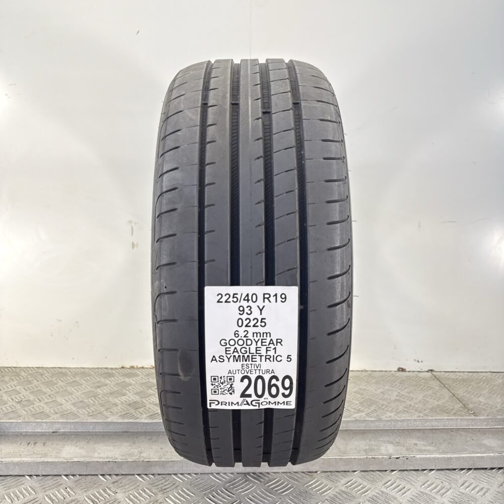 Pneumatico Usato 225 40 R19 93Y Goodyear Eagle F1 Asymmetric 5 89% Estivo