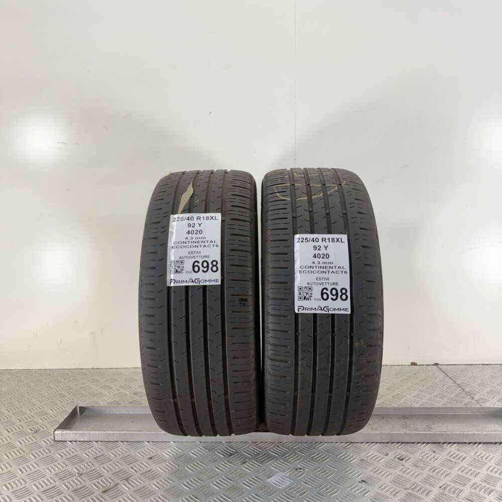 Pneumatici Usati 225 40 R18 XL 92Y Continental Ecocontact6 Estive