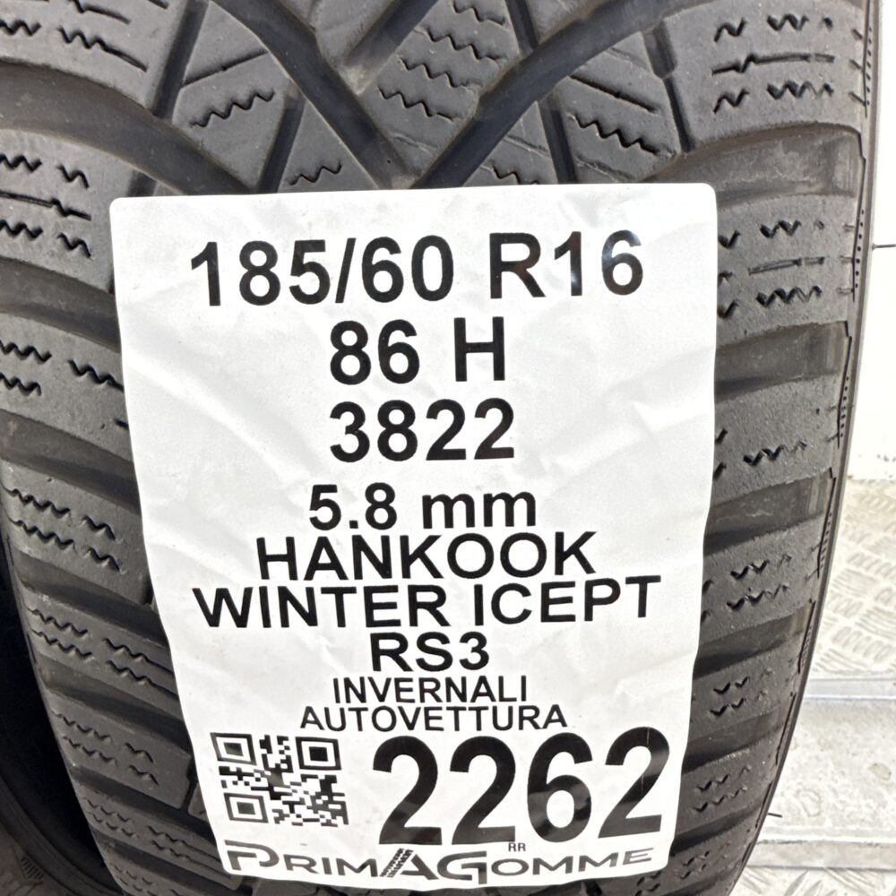 Gomme Usate 185 60 R16 86H Hankook Winter Icept RS3 83% Invernali - immagine 3