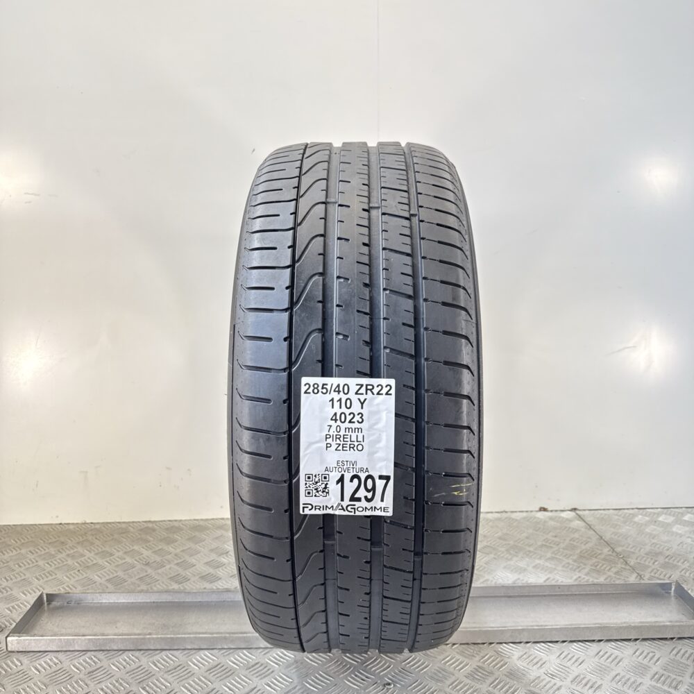 Gomma Usata 285 40 ZR22 110Y Pirelli P Zero 99% Estive