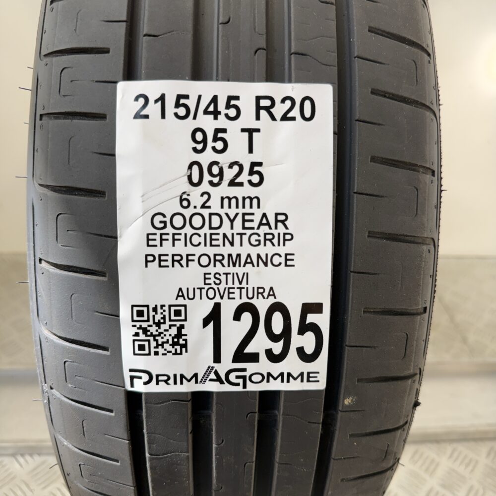 Gomma Usata 215 45 R20 95T Goodyear EfficientGrip Performance 89% Estiva - immagine 3