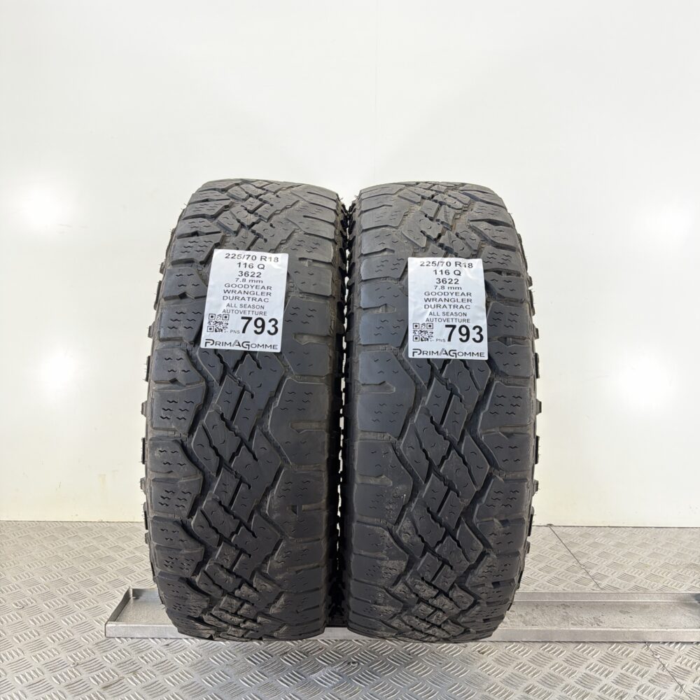 Pneumatici Usati 225 70 R18 116Q Goodyear Wrangler Duratrac 73% Quattro Stagioni