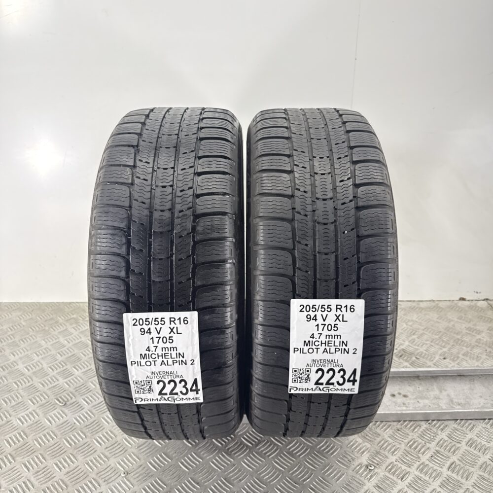 Gomme Usate 205 55 R16 XL 94V Michelin Pilot Alpin 2 Invernali - immagine 4