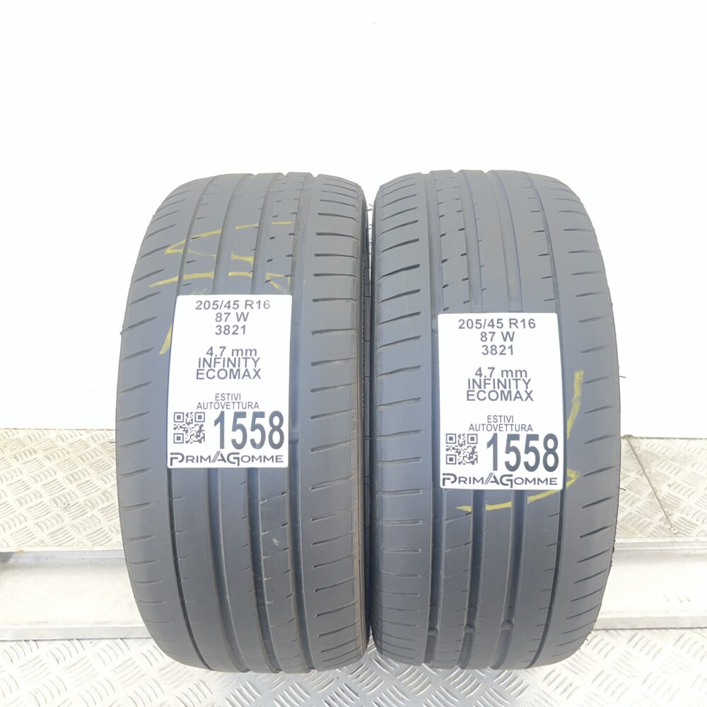 Gomme Usate 205 45 R16 87W Infinity Ecomax 67% Estive