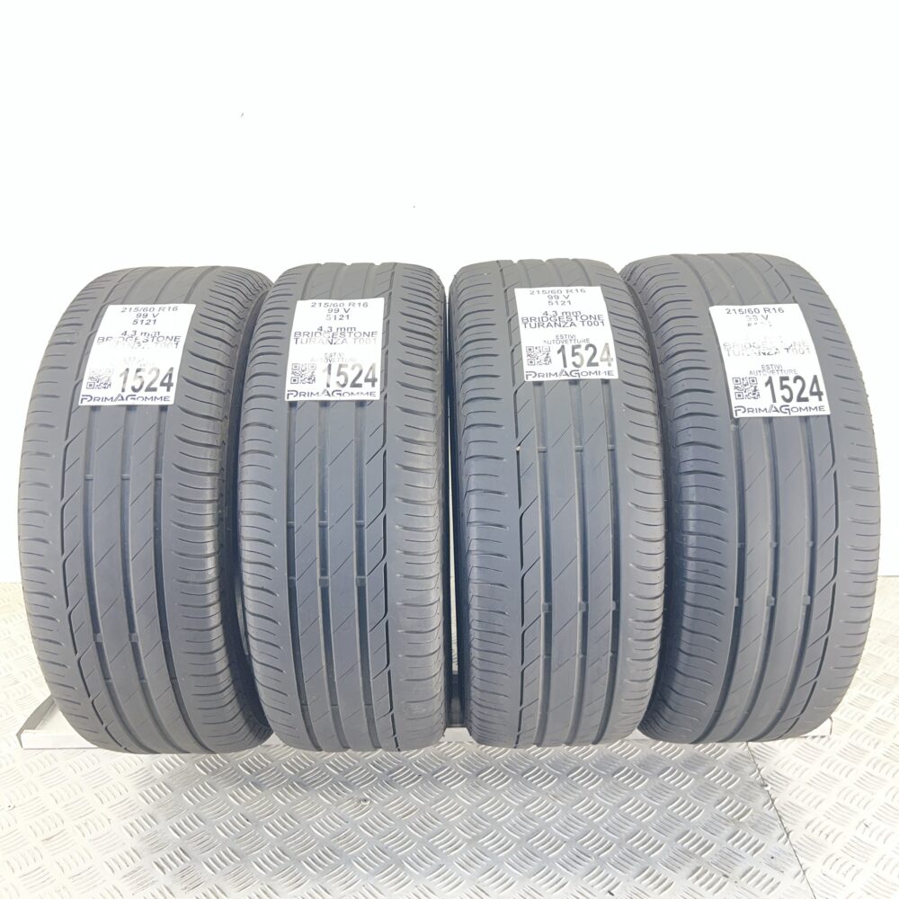 Gomme Usate 215 60 R16 99V Bridgestone Turanza T001 Estive