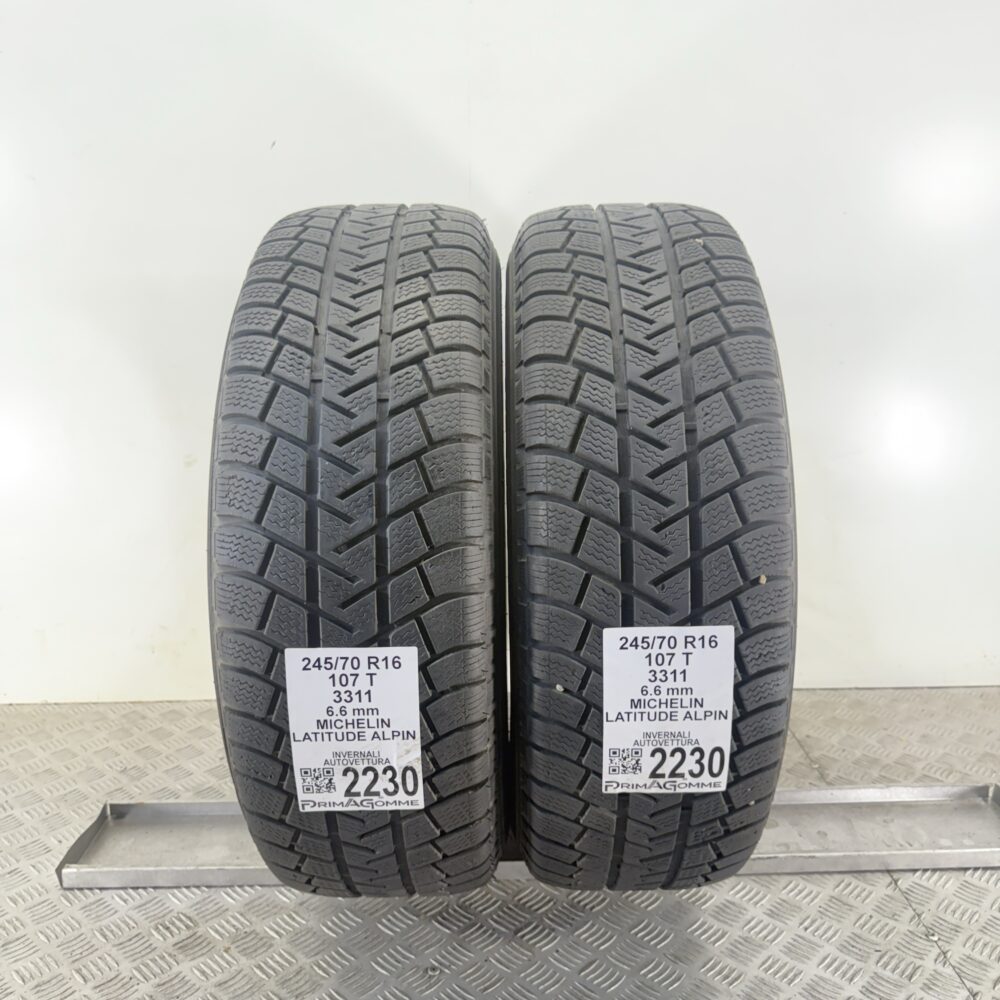 Gomme Usate 245 70 R16 107T Michelin Latitude Alpin 94% Invernali