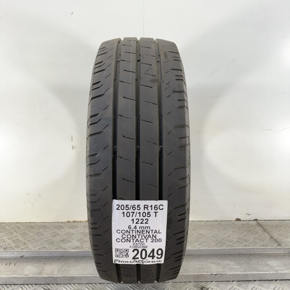 Pneumatico Usato 205 65 R16C 107/105T Continental Contivan Contact 200 Estivo