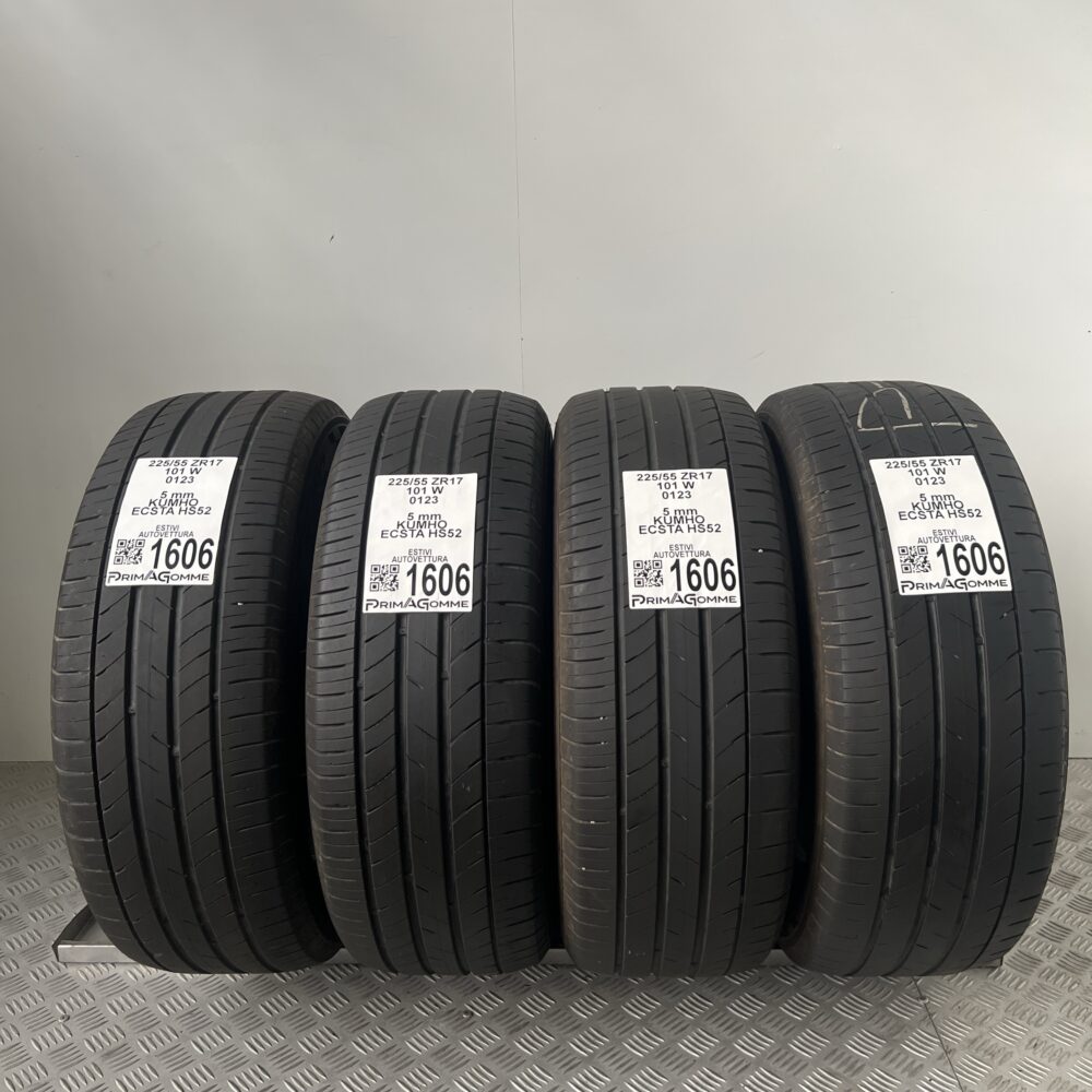 Gomme Usate 225 55 ZR17 101W Kumho Ecsta HS52 71% Estive