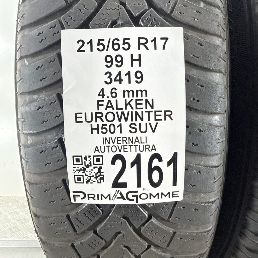 Pneumatici Usati 215 65 R17 99H Falken Eurowinter H501 SUV Invernali - immagine 3
