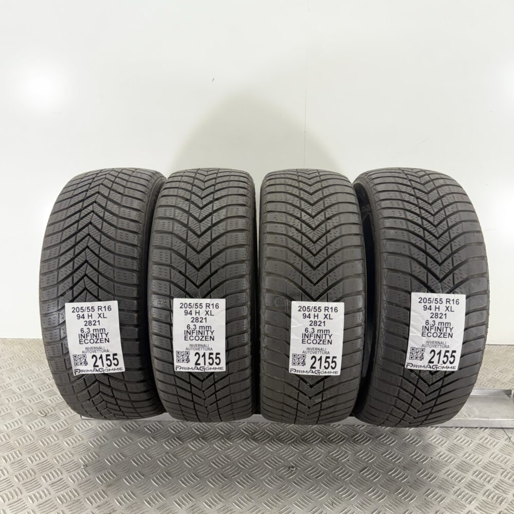 Gomme Usate 205 55 R16 XL 94H Infinity Ecozen 90% Invernali