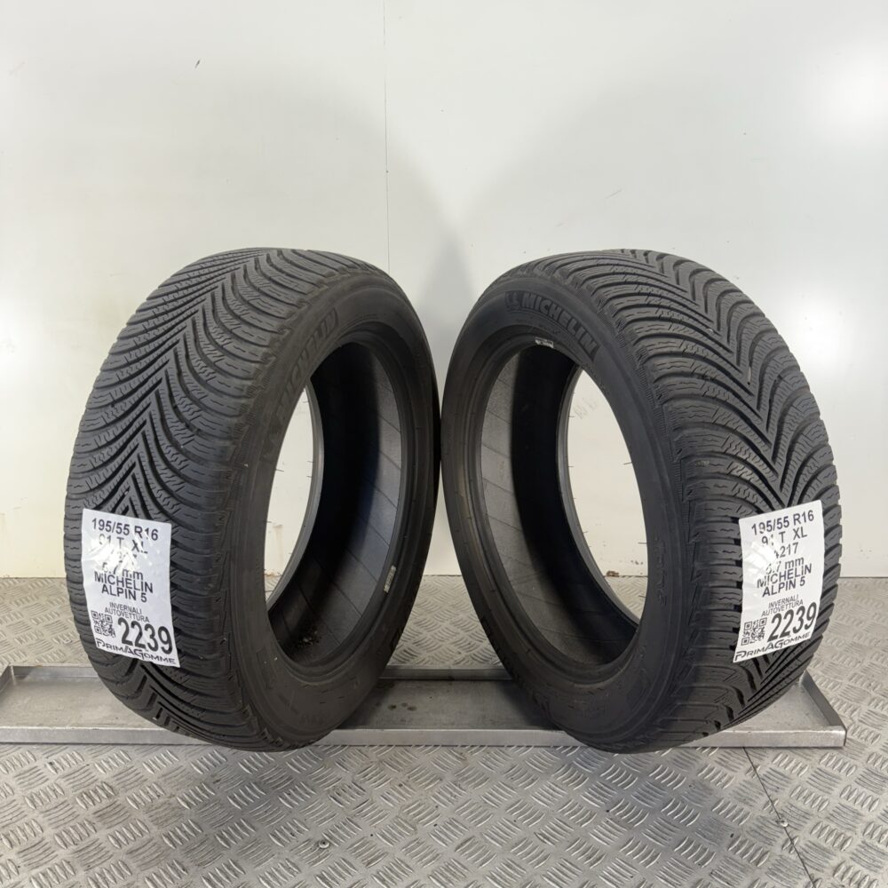 Gomme Usate 195 55 R16 XL 91T Michelin Alpin 5 81% Invernali - immagine 6