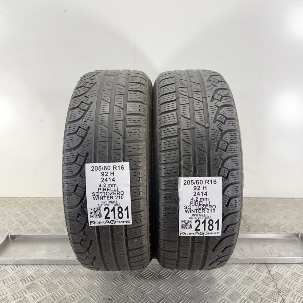 Gomme Usate 205 60 R16 92H Pirelli Sottozero Winter 210 Invernali - immagine 8