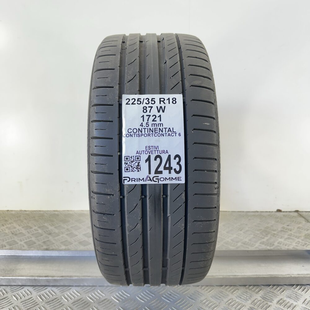 Pneumatico Usato 225 35 R18 87W Continental ContiSportContact 6 Estivo