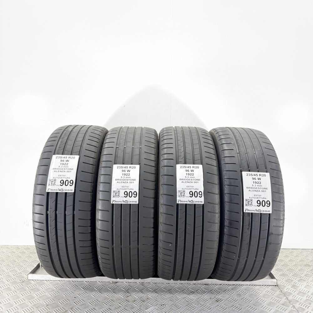 Gomme Usate 235 45 R20 96W Bridgestone Alenza 001 78% Estive