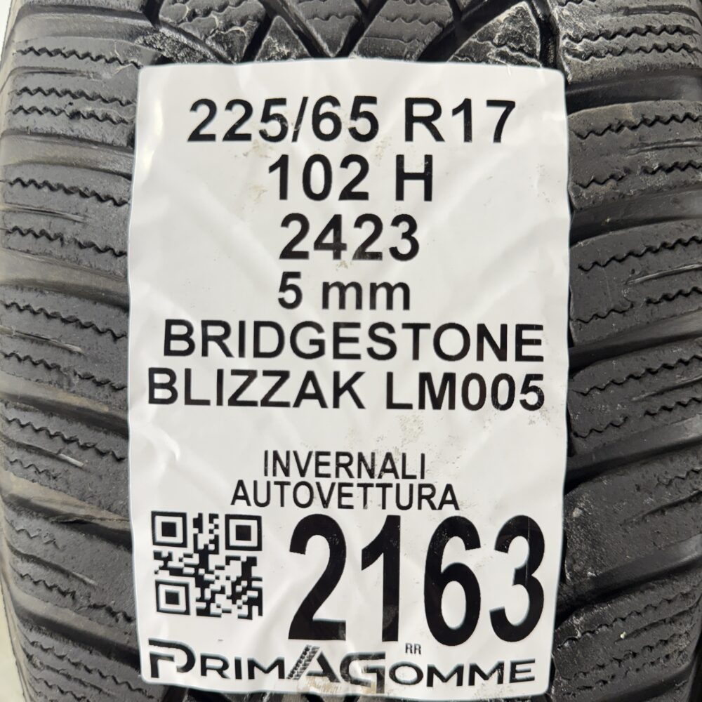 Gomme Usate 225 65 R17 102H Bridgestone Blizzak LM005 71% Invernali - immagine 2
