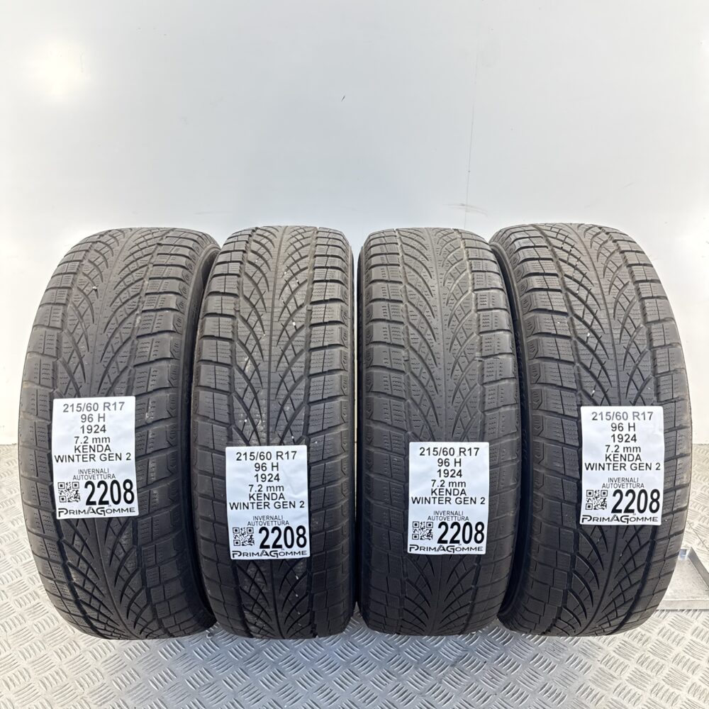 Gomme Usate 215 60 R17 96H Kenda Winter Gen 2 100% Invernali