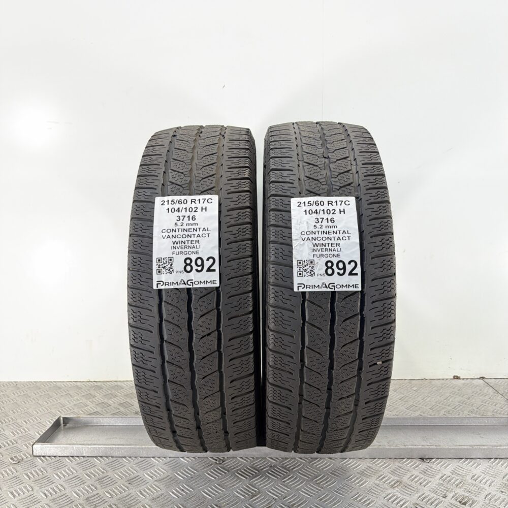 Pneumatici Usati 215 60 R17C 104/102H Continental Vancontact 70% Invernali