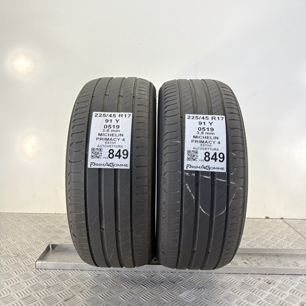 Pneumatici Usati 225 45 R17 91Y Michelin Primacy 4 Estive
