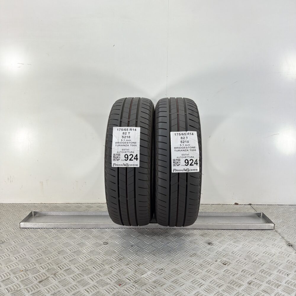 Pneumatici Usati 175 65 R14 82T Bridgestone Turanza T005 73% Estive