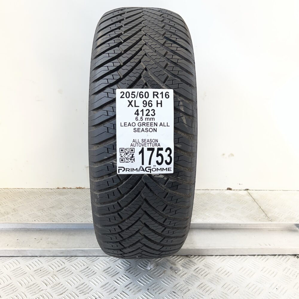 Pneumatico Usato 205 60 R16 XL 96H Leao Green All Season 81% 4 Stagioni