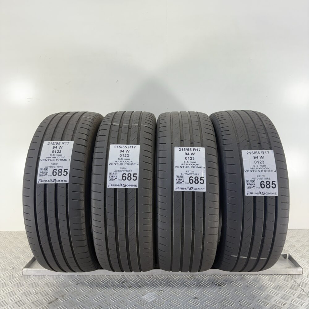 Pneumatici Usati 215 55 R17 94W Hankook Ventus Prime 4 78% Estive