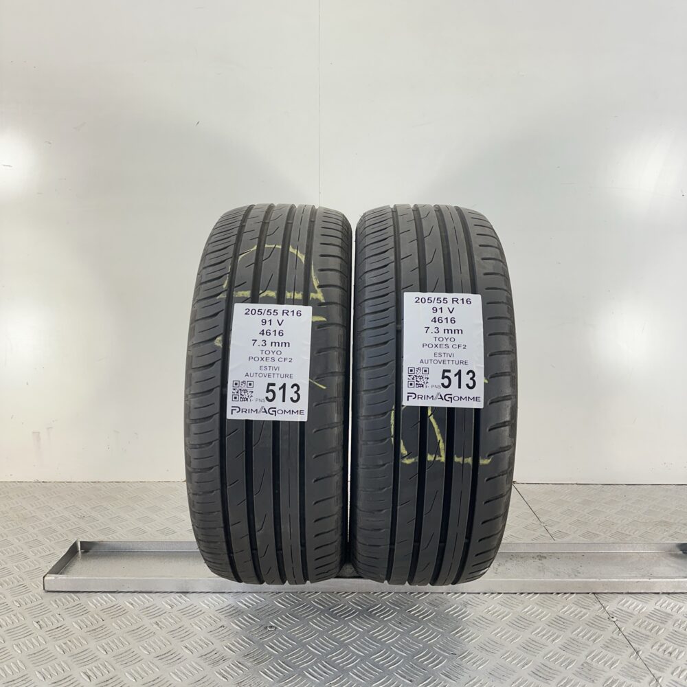 Pneumatici Usati 205 55 R16 91V Toyo POXES CF2 100% Estive