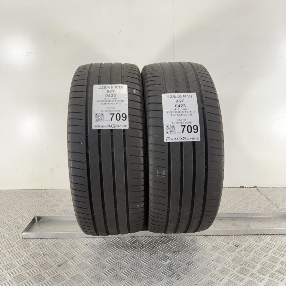 Pneumatici Usati 225 45 R18 95Y Bridgestone Turanza 6 Estive