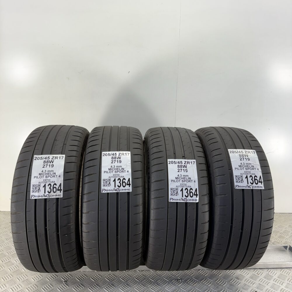 Gomme Usate 205 45 ZR17 88W Michelin Pilot Sport 4 Estive