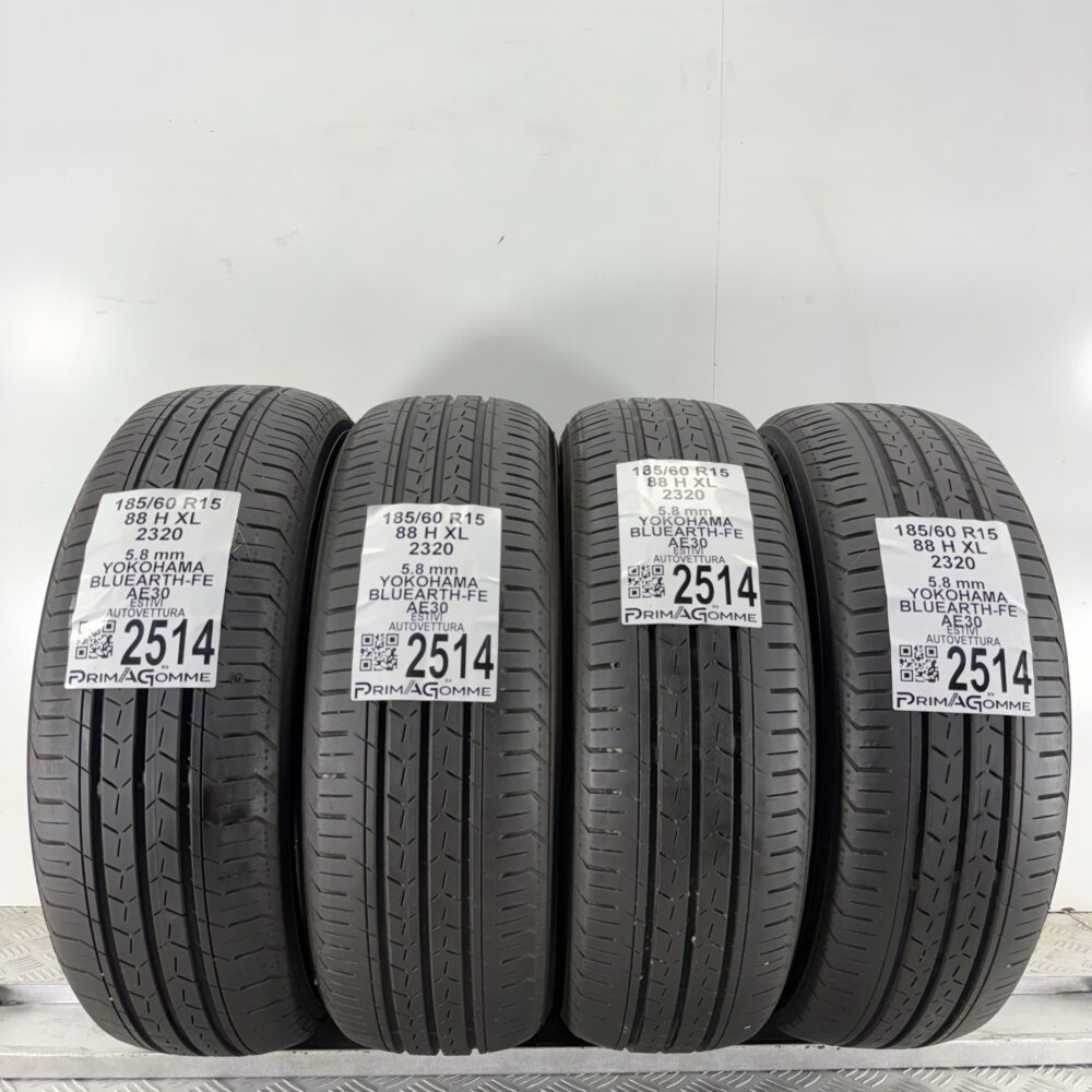 Gomme Usate 185 60 R15 XL 88H Yokohama BluEarth-FE AE30 83% Estive