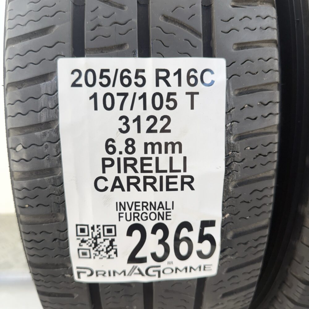Gomme Usate 205 65 R16C 107/105T Pirelli Carrier 76% Invernali - immagine 3