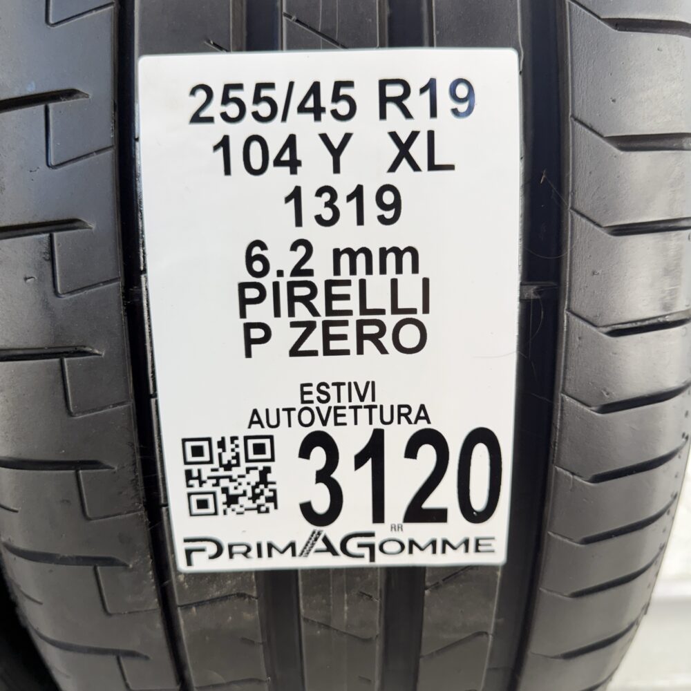 Gomme Usate 255 45 R19 XL 104Y Pirelli P Zero 89% Estive - immagine 3
